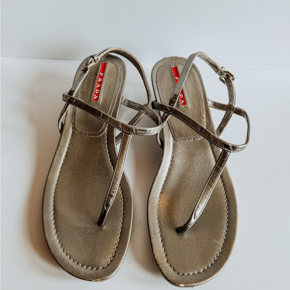 Prada Women's Metallic Sandals
